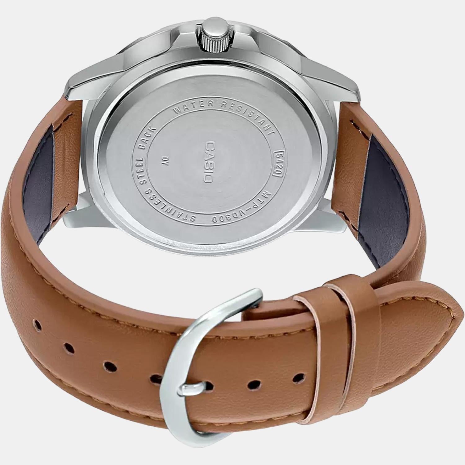 Enticer Men Quartz Blue Dial Chronograph Leather Watch A1752