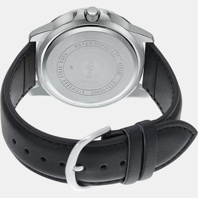 Enticer Men Quartz Silver Dial Chronograph Leather Watch A1753