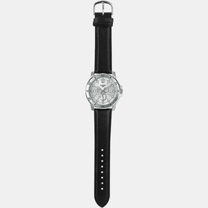 Enticer Men Quartz Silver Dial Chronograph Leather Watch A1753
