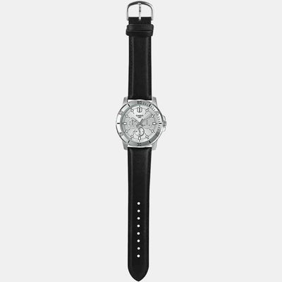 Enticer Men Quartz Silver Dial Chronograph Leather Watch A1753