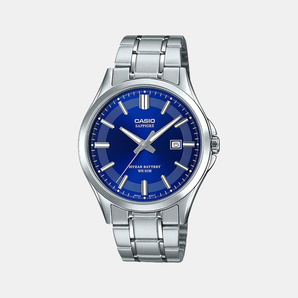 Enticer Men Quartz Blue Dial Analog Stainless Steel Watch A1755