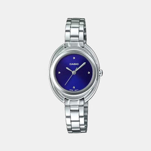 Enticer Women Quartz Blue Dial Analog Stainless Steel Watch A1760