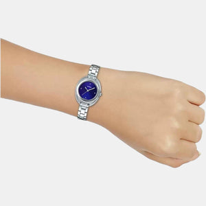 Enticer Women Quartz Blue Dial Analog Stainless Steel Watch A1760