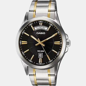 Enticer Men Quartz Black Dial Analog Stainless Steel Watch A1769