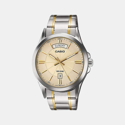 Enticer Men Quartz Gold Dial Analog Stainless Steel Watch A1770