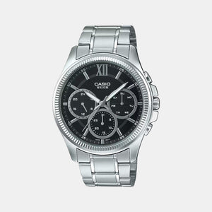 Enticer Men Quartz Black Dial Chronograph Stainless Steel Watch A1772