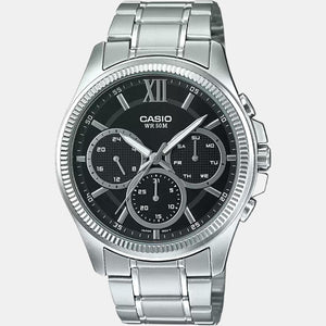 Enticer Men Quartz Black Dial Chronograph Stainless Steel Watch A1772