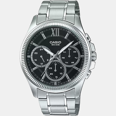 Enticer Men Quartz Black Dial Chronograph Stainless Steel Watch A1772