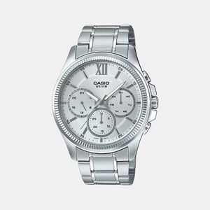 Enticer Men Quartz Silver Dial Chronograph Stainless Steel Watch A1774