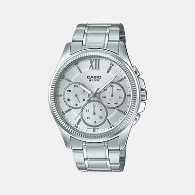 Enticer Men Quartz Silver Dial Chronograph Stainless Steel Watch A1774