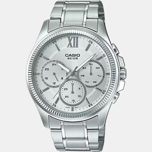 Enticer Men Quartz Silver Dial Chronograph Stainless Steel Watch A1774