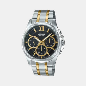 Enticer Men Quartz Black Dial Chronograph Stainless Steel Watch A1775