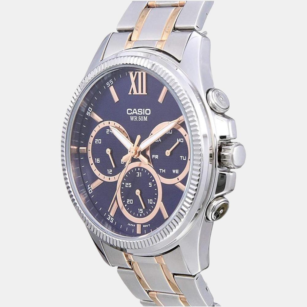 Enticer Men Quartz Blue Dial Chronograph Stainless Steel Watch A1776
