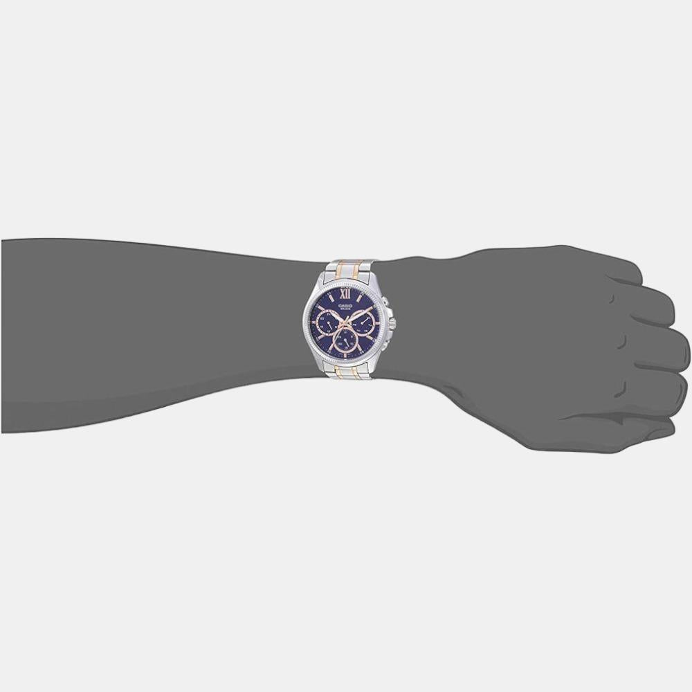 Enticer Men Quartz Blue Dial Chronograph Stainless Steel Watch A1776