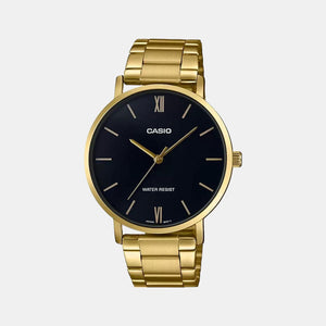 Enticer Men Quartz Black Dial Analog Stainless Steel Watch A1777