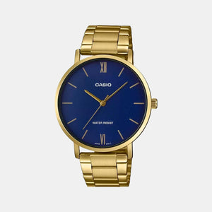 Enticer Men Quartz Blue Dial Analog Stainless Steel Watch A1778
