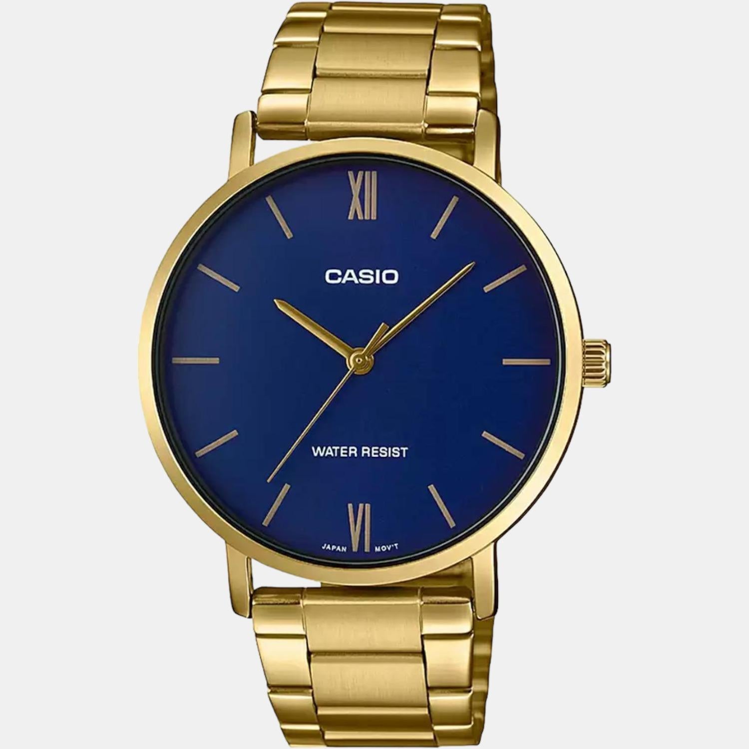 Enticer Men Quartz Blue Dial Analog Stainless Steel Watch A1778