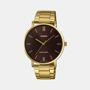 Enticer Men Quartz Brown Dial Analog Stainless Steel Watch A1779