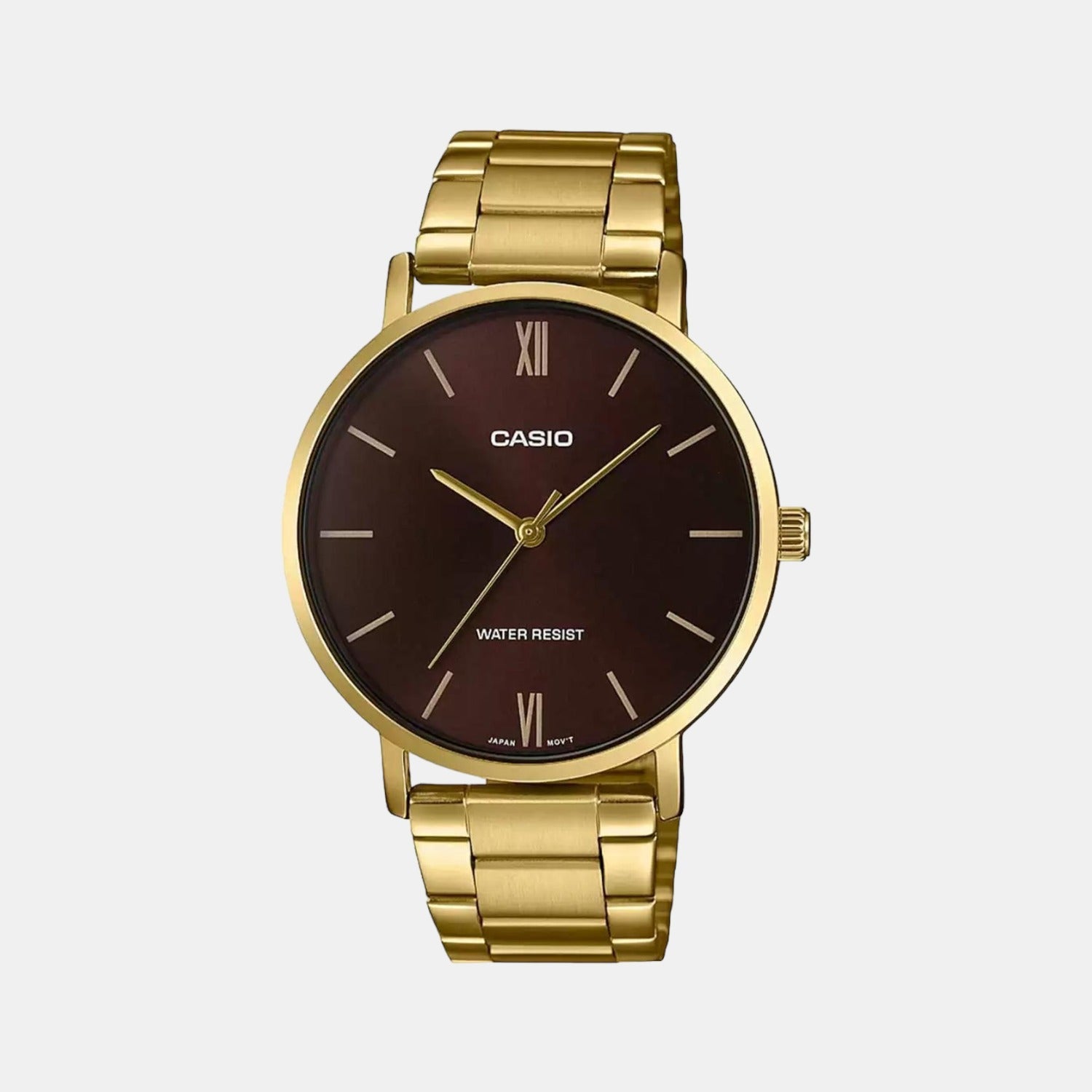 Enticer Men Quartz Brown Dial Analog Stainless Steel Watch A1779