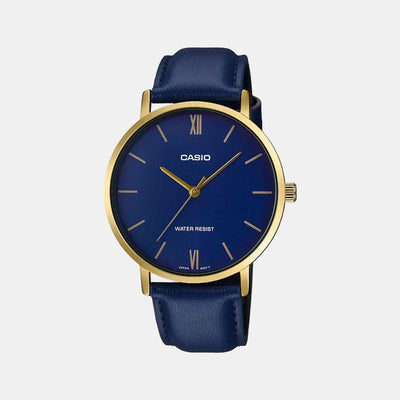 Enticer Men Quartz Blue Dial Analog Leather Watch A1781