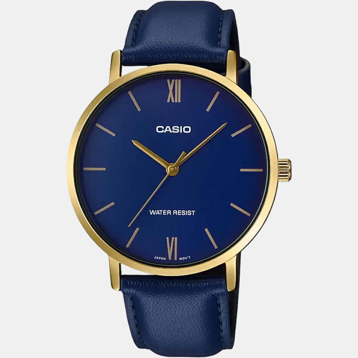 Enticer Men Quartz Blue Dial Analog Leather Watch A1781