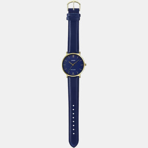 Enticer Men Quartz Blue Dial Analog Leather Watch A1781