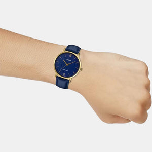 Enticer Men Quartz Blue Dial Analog Leather Watch A1781