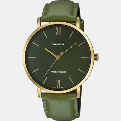 Enticer Men Quartz Green Dial Analog Leather Watch A1782