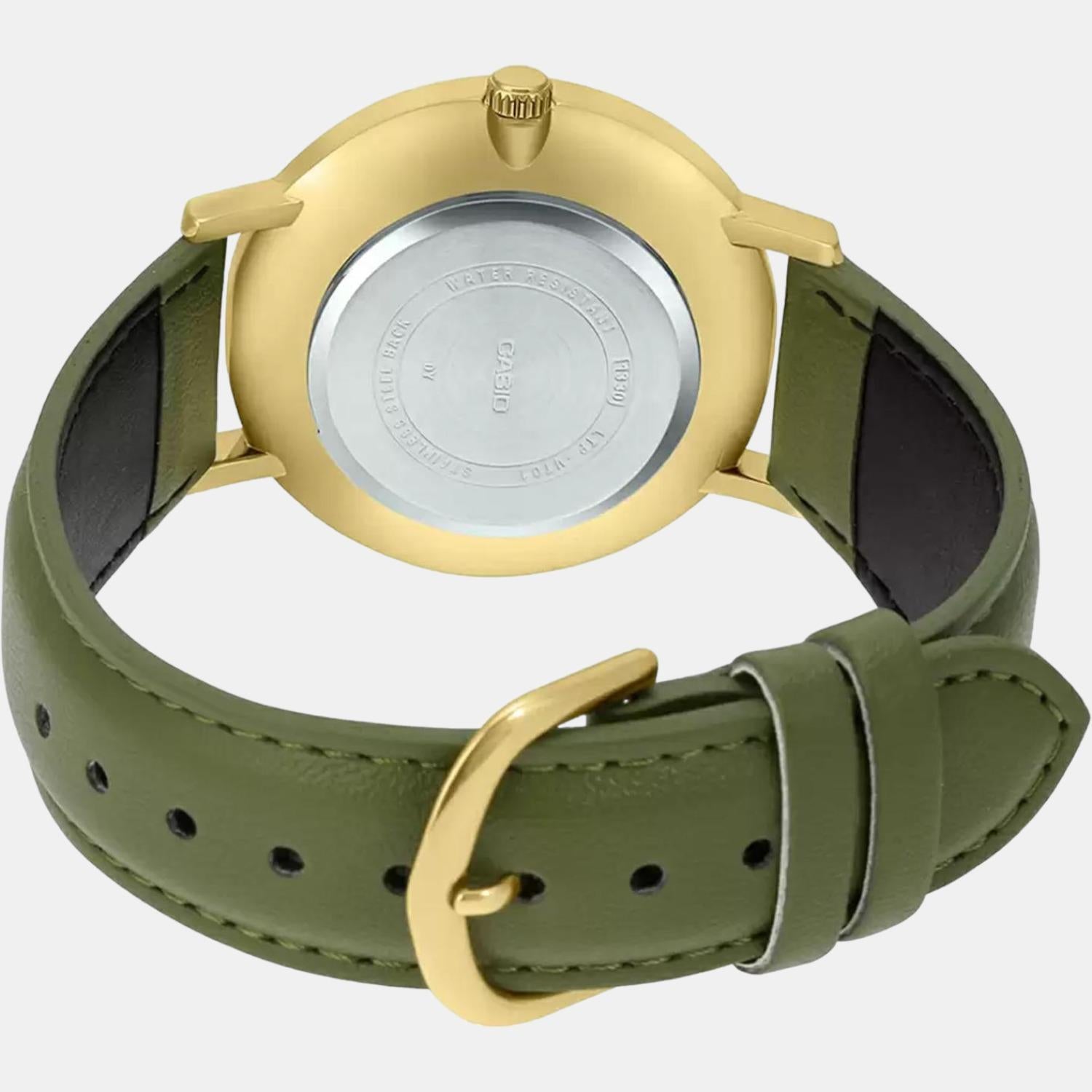 Enticer Men Quartz Green Dial Analog Leather Watch A1782