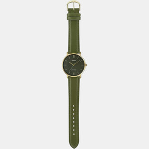 Enticer Men Quartz Green Dial Analog Leather Watch A1782