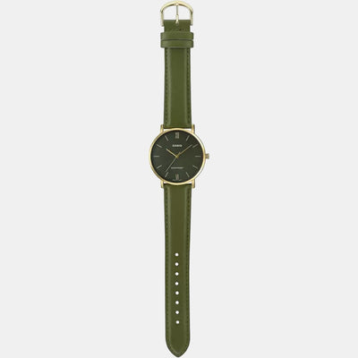 Enticer Men Quartz Green Dial Analog Leather Watch A1782