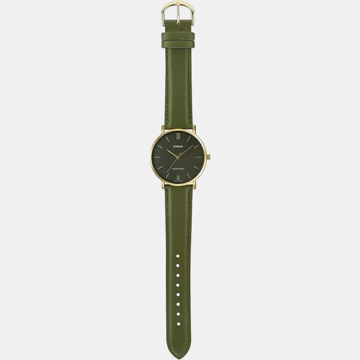 Enticer Men Quartz Green Dial Analog Leather Watch A1782