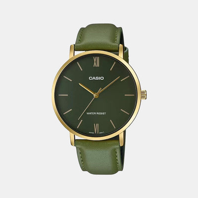 Enticer Men Quartz Green Dial Analog Leather Watch A1782