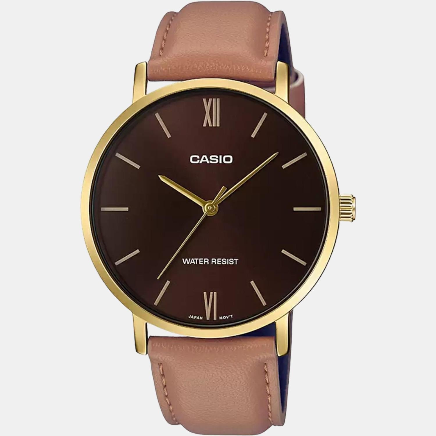 Enticer Men Quartz Brown Dial Analog Leather Watch A1783