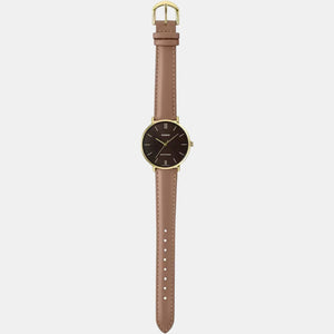 Enticer Men Quartz Brown Dial Analog Leather Watch A1783