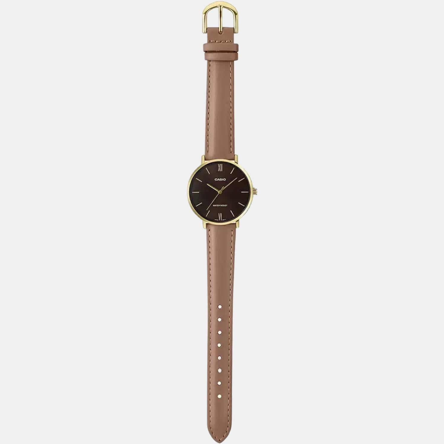 Enticer Men Quartz Brown Dial Analog Leather Watch A1783