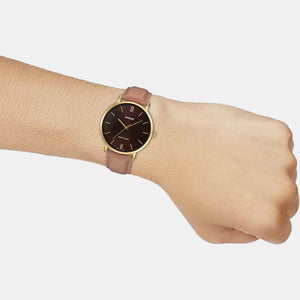 Enticer Men Quartz Brown Dial Analog Leather Watch A1783