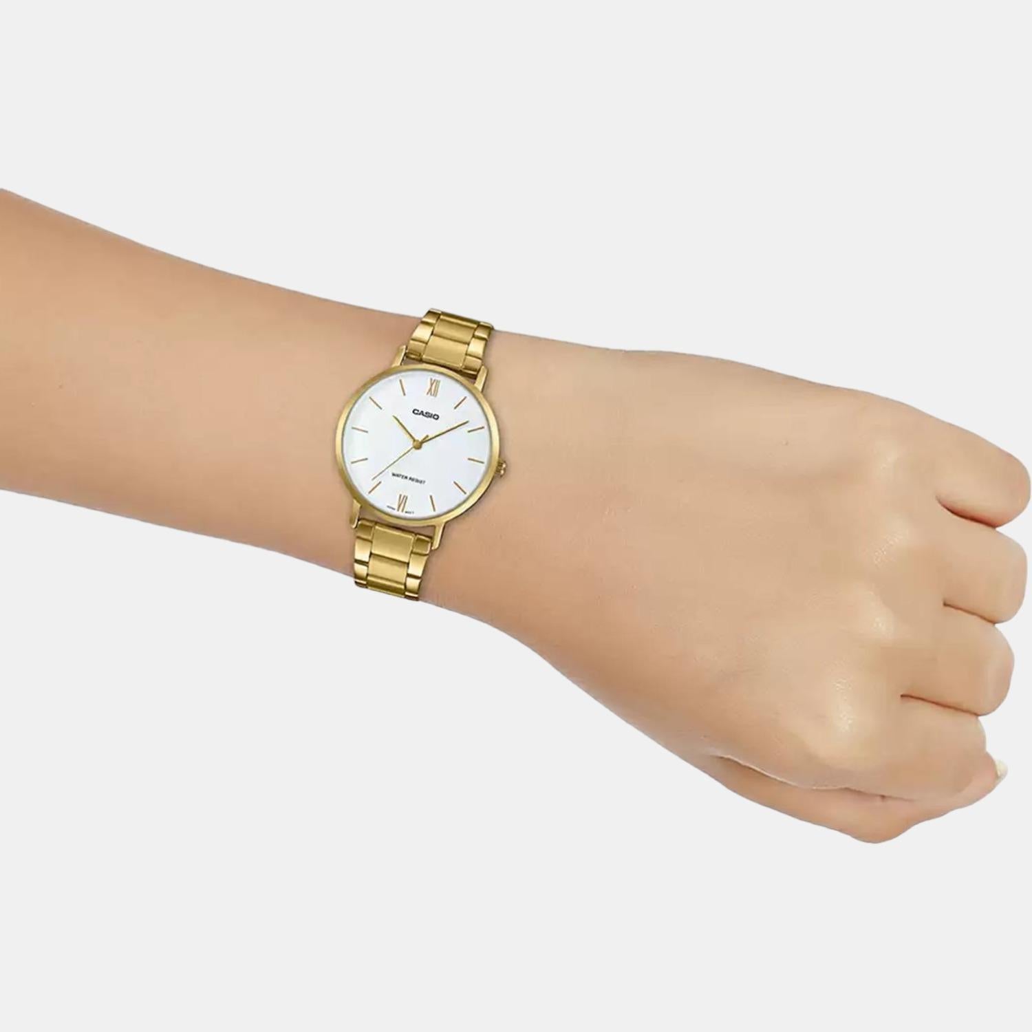 Enticer Women Quartz White Dial Analog Stainless Steel Watch A1784