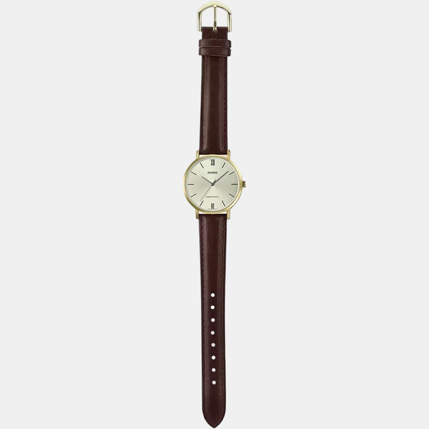 Enticer Women Quartz Silver Dial Analog Leather Watch A1787