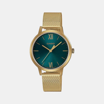 Enticer Women Quartz Green Dial Analog Stainless Steel Watch A1788