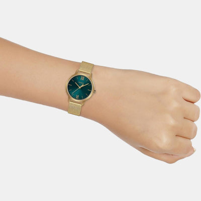 Enticer Women Quartz Green Dial Analog Stainless Steel Watch A1788