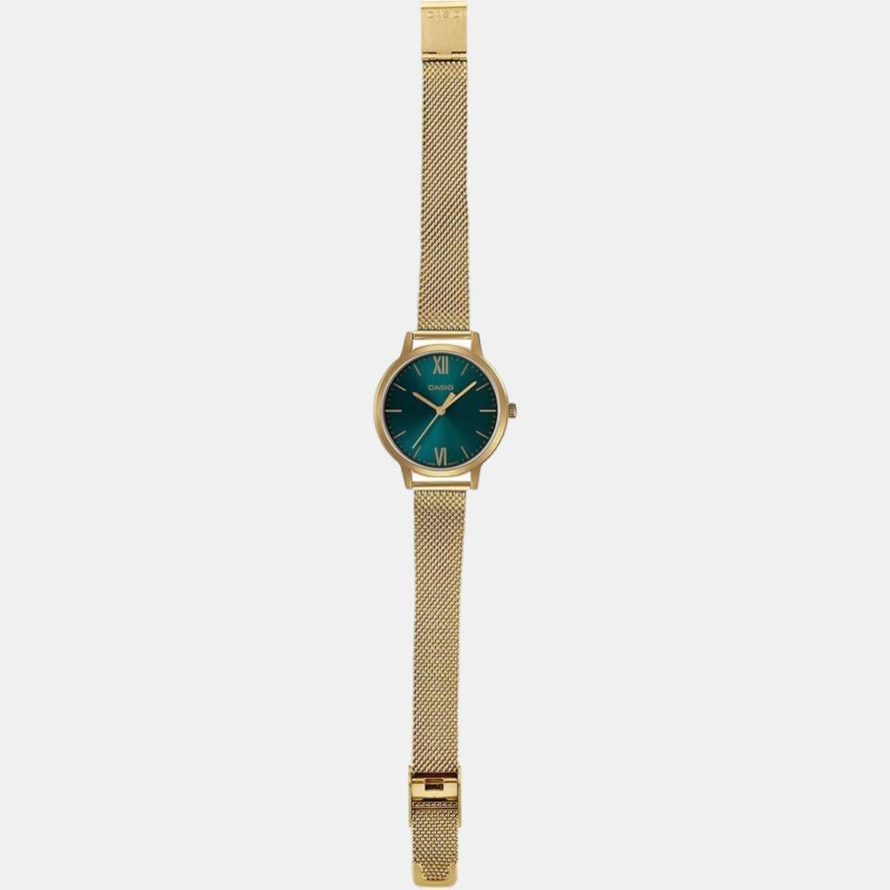 Enticer Women Quartz Green Dial Analog Stainless Steel Watch A1788