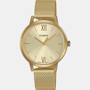 Enticer Women Quartz Gold Dial Analog Stainless Steel Watch A1789