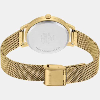 Enticer Women Quartz Gold Dial Analog Stainless Steel Watch A1789