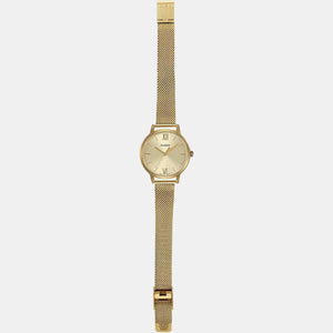 Enticer Women Quartz Gold Dial Analog Stainless Steel Watch A1789