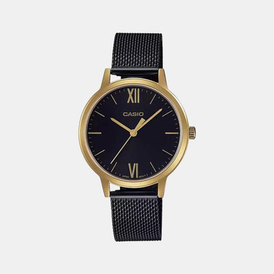 Enticer Women Quartz Black Dial Analog Stainless Steel Watch A1790