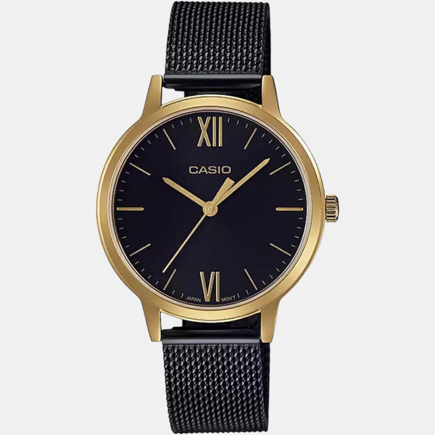 Enticer Women Quartz Black Dial Analog Stainless Steel Watch A1790