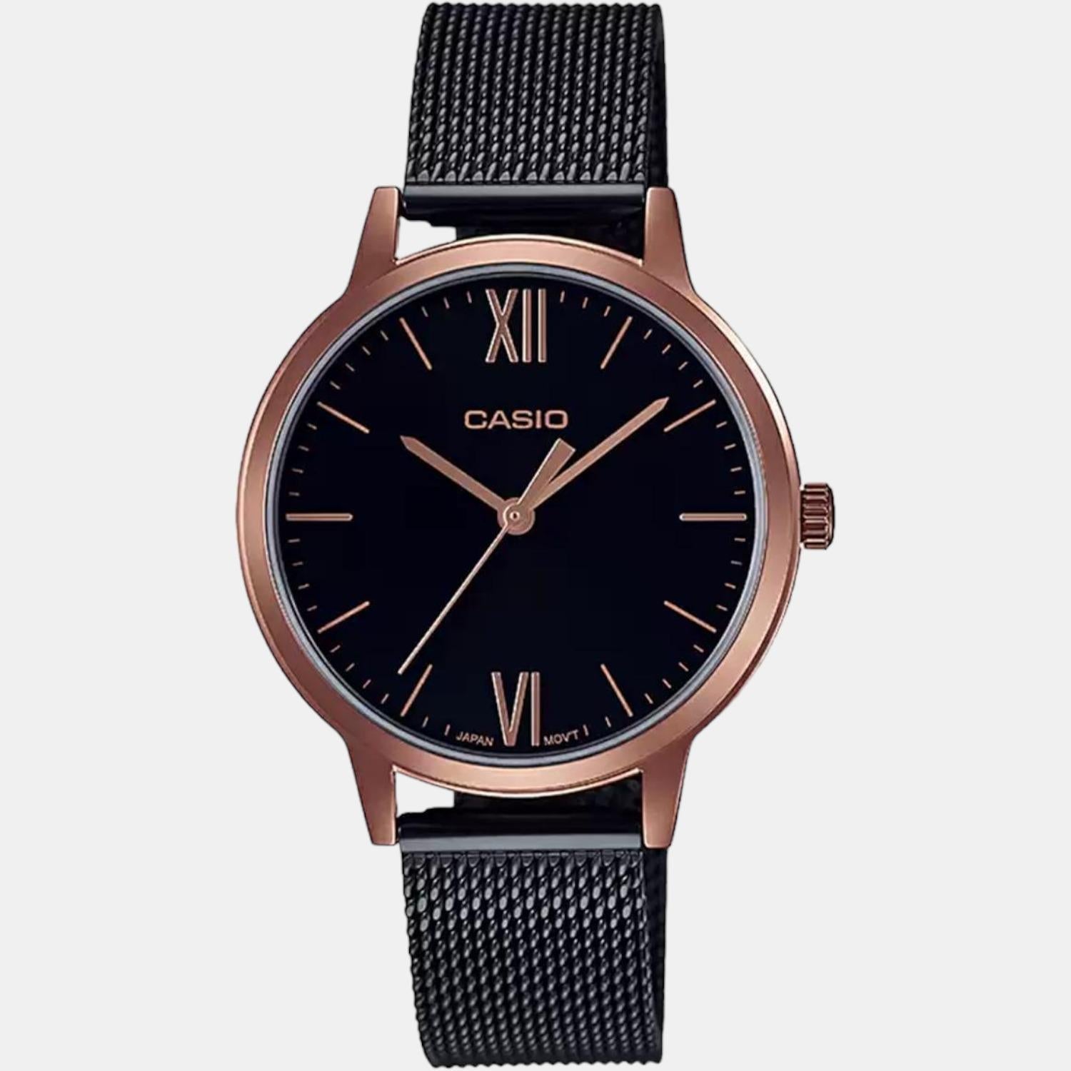 Enticer Women Quartz Black Dial Analog Stainless Steel Watch A1791