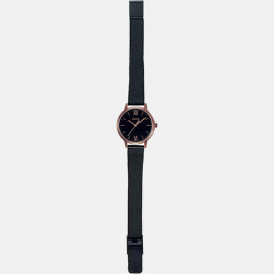 Enticer Women Quartz Black Dial Analog Stainless Steel Watch A1791