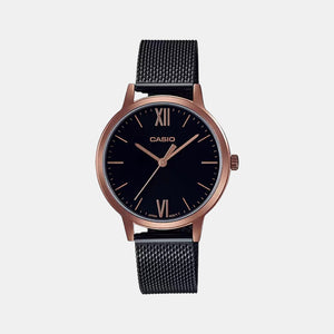 Enticer Women Quartz Black Dial Analog Stainless Steel Watch A1791